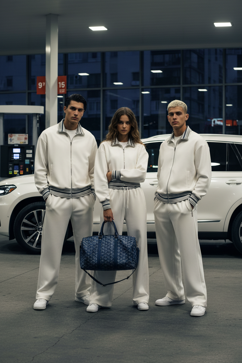 Fashion-Shooting an der Tankstelle